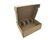 Brown Kraft Paper Packaging With Tray , Corrugated Cardboard Boxes