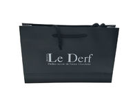 Black Sustainable Personalised Paper Bags , Paper Shopping Bags With Handles