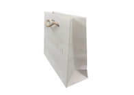 White Personalised Paper Bags / Custom Shopping Bags Embossing Logo
