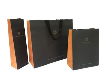 Black Personalised Handmade Sheet Paper Bag Customized Logo Printing