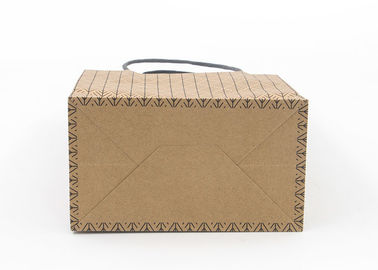 Reusable Luxury Christmas Packaging , Natural Brown Christmas Gift Bags