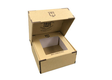 Natural Brown Decorative Cardboard Gift Boxes CE Certification Eco - Friendly