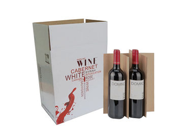 Blue Sustainable Corrugated Wine Gift Boxes Matt Lamination OEM Service