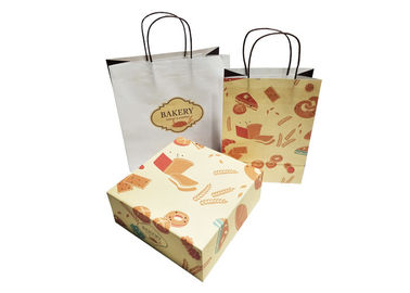 Food Grade Bakery Snack Cake Packaging white Kraft Bread Paper Bag