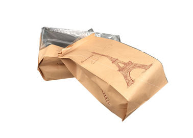 Kraft Eco Friendly Food Packaging Bags With Front Window CE Certification