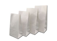 White Biodegradable Kraft Bread Packaging Paper Bags Press Varnishing