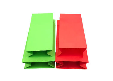 Colorful Resealable Eco Paper Packaging , Custom Printed Paper Bags