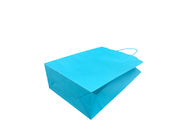 Blue Eco Paper Packaging / Handmade Paper Gift Bags Foil Stamping