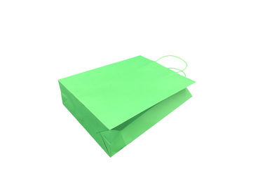 Custom Eco Paper Packaging , Flat Bottom Recycled Paper Shopping Bags