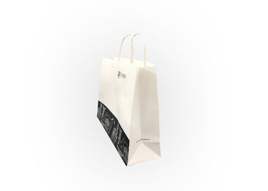 White Eco Paper Packaging / Large Paper Shopping Bags With Handles