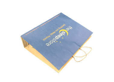 Sustainable Large Eco Paper Packaging , Square Bottom Paper Bag CE Certification