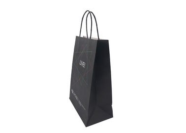 Black Protective Biodegradable Paper Packaging Bags Professional Design