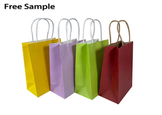 15*8*21cm 250gsm CMYK Kraft Paper Shopping Bag Twisted Handles​