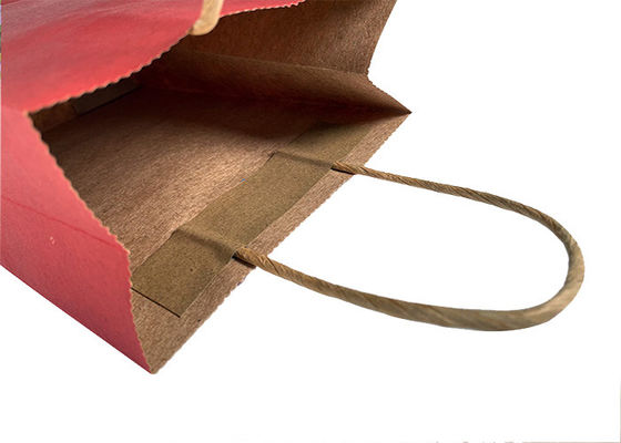 15*8*21cm 250gsm CMYK Kraft Paper Shopping Bag Twisted Handles​