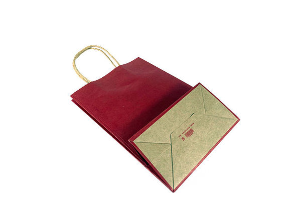 15*8*21cm 250gsm CMYK Kraft Paper Shopping Bag Twisted Handles​