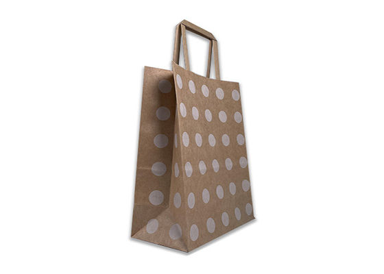 Brown FSC 300gsm Kraft Paper Shopping Bags Offset Printing