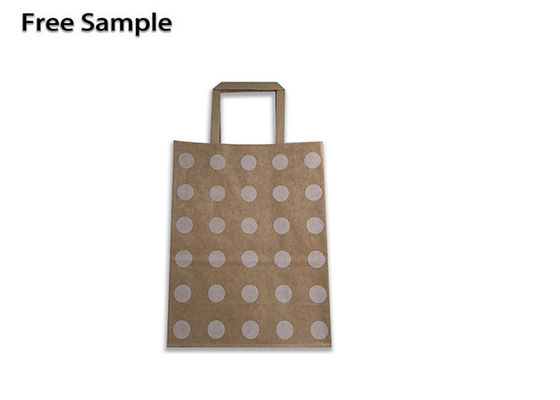 Brown FSC 300gsm Kraft Paper Shopping Bags Offset Printing