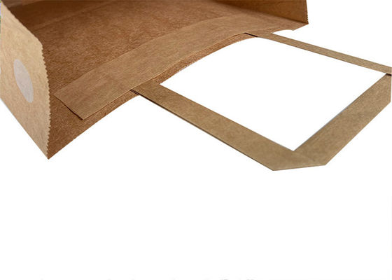 Brown FSC 300gsm Kraft Paper Shopping Bags Offset Printing