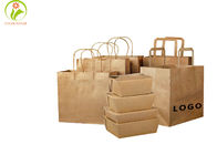 C2S Artpaper Flexo Printing Kraft Paper Bag FSC Bakery Food Paper Bag