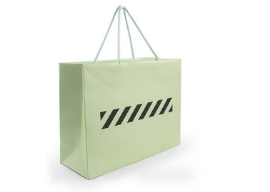 Green Recyclable Personalised Paper Bags , Kraft Paper Bags With Handles