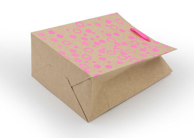 Recycled Paper Gift Bags With Grosgrain Handles Hot Transfer Printing