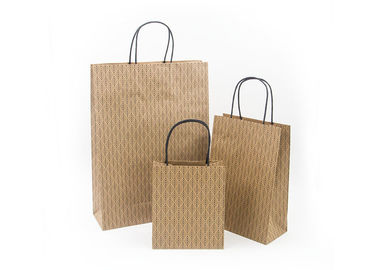 Reusable Luxury Christmas Packaging , Natural Brown Christmas Gift Bags