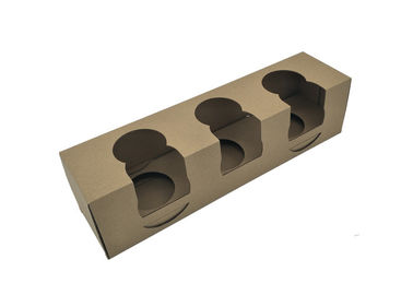 Brown Kraft Paper Packaging With Tray , Corrugated Cardboard Boxes