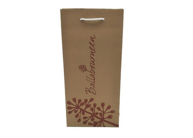 Brown Kraft Personalized Wine Boxes For Gifts Environmental Protection