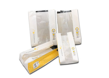 Boutique Window Coating Bakery Packaging Bags , Foil Bags For Food Packaging