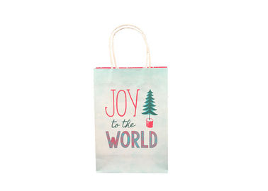 Fancy Decorative Printed Tiny Christmas Gift Bags Customized Logo Printing