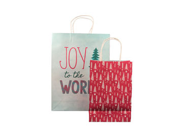 Fancy Decorative Printed Tiny Christmas Gift Bags Customized Logo Printing