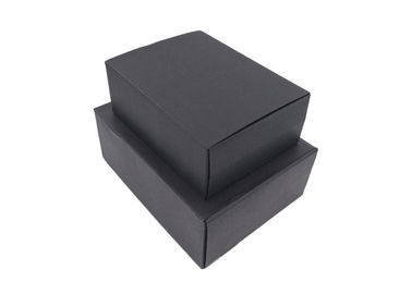 Natural Kraft Paper Black Cardboard Shipping Boxes With Tray For Gift