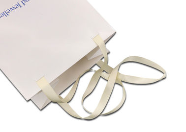 High - End Present Paper Bag / Custom Jewelry Packaging Ribbon Handles