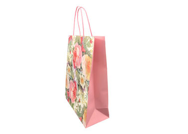 Exquisite Sustainable Promotional Paper Gift Bags Flower Pattern Design