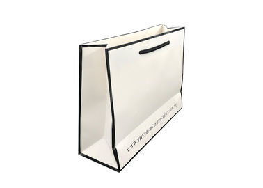 Fancy Elegant Present Paper Bag , Large White Paper Gift Bags For Jewelry