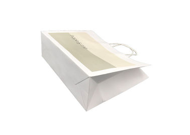 Natural White Kraft Paper Bags For Gift Packaging Fashionable Appearance