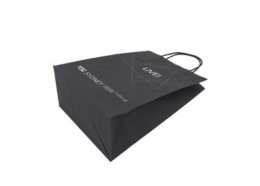 Black Protective Biodegradable Paper Packaging Bags Professional Design