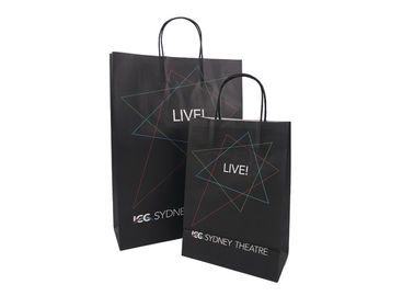 Black Protective Biodegradable Paper Packaging Bags Professional Design