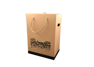 Luxury Recyclable Double Bottle Wine Box Environmental Protection OEM Service