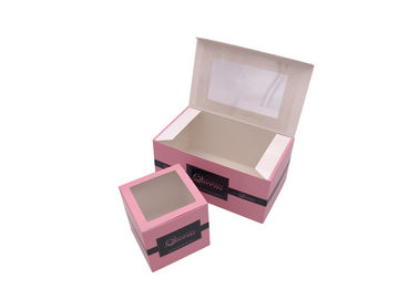 Unique Fancy Bakery Packaging Bags / Flip Top Custom Made Cake Boxes