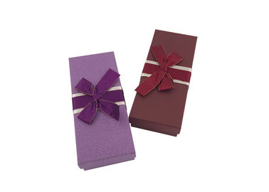 Personalised Elegant Cardboard Chocolate Boxes With Dividers / Ribbon Decorated