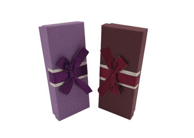 Personalised Elegant Cardboard Chocolate Boxes With Dividers / Ribbon Decorated