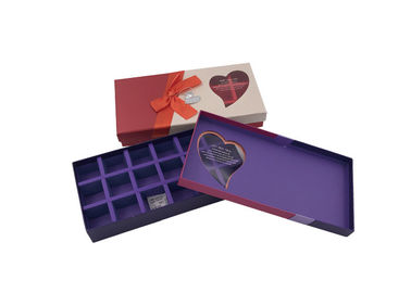 Luxury Rectangular Chocolate Presentation Boxes With Ribbon And Window