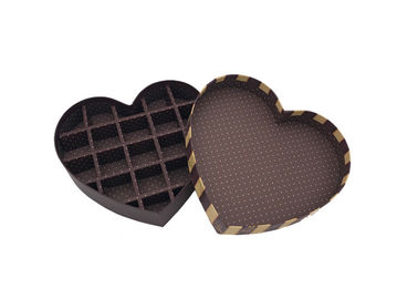 Cardboard Chocolate Presentation Boxes / Heart Shaped Valentine Box Custom