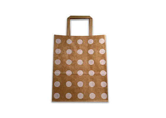 Brown FSC 300gsm Kraft Paper Shopping Bags Offset Printing