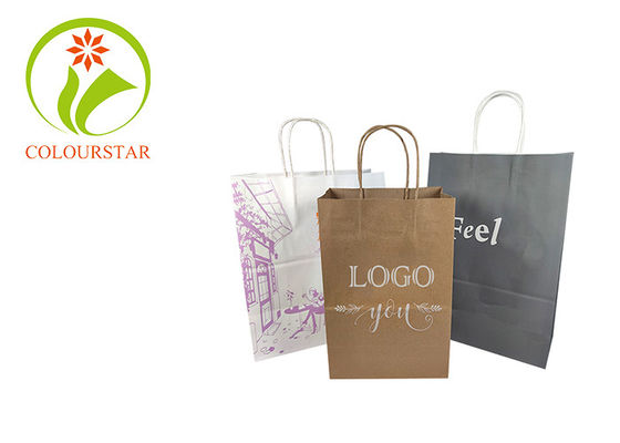 Custom Logo Printed Brown Kraft Paper Bags With Paper Handle Top Quality Kraft Paper Bag